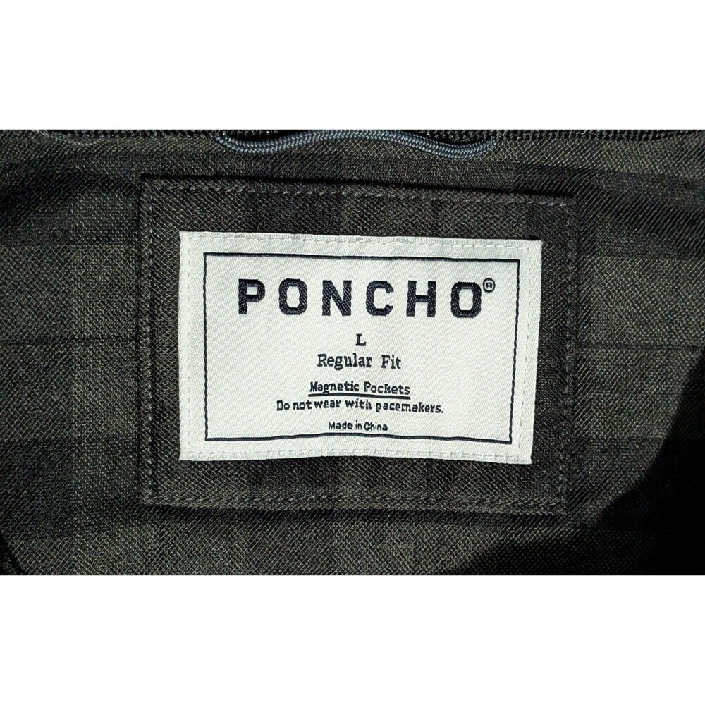 Poncho Flannel Shirt Mens Large Regular Fit Long Sleeve - Picture 3 of 8
